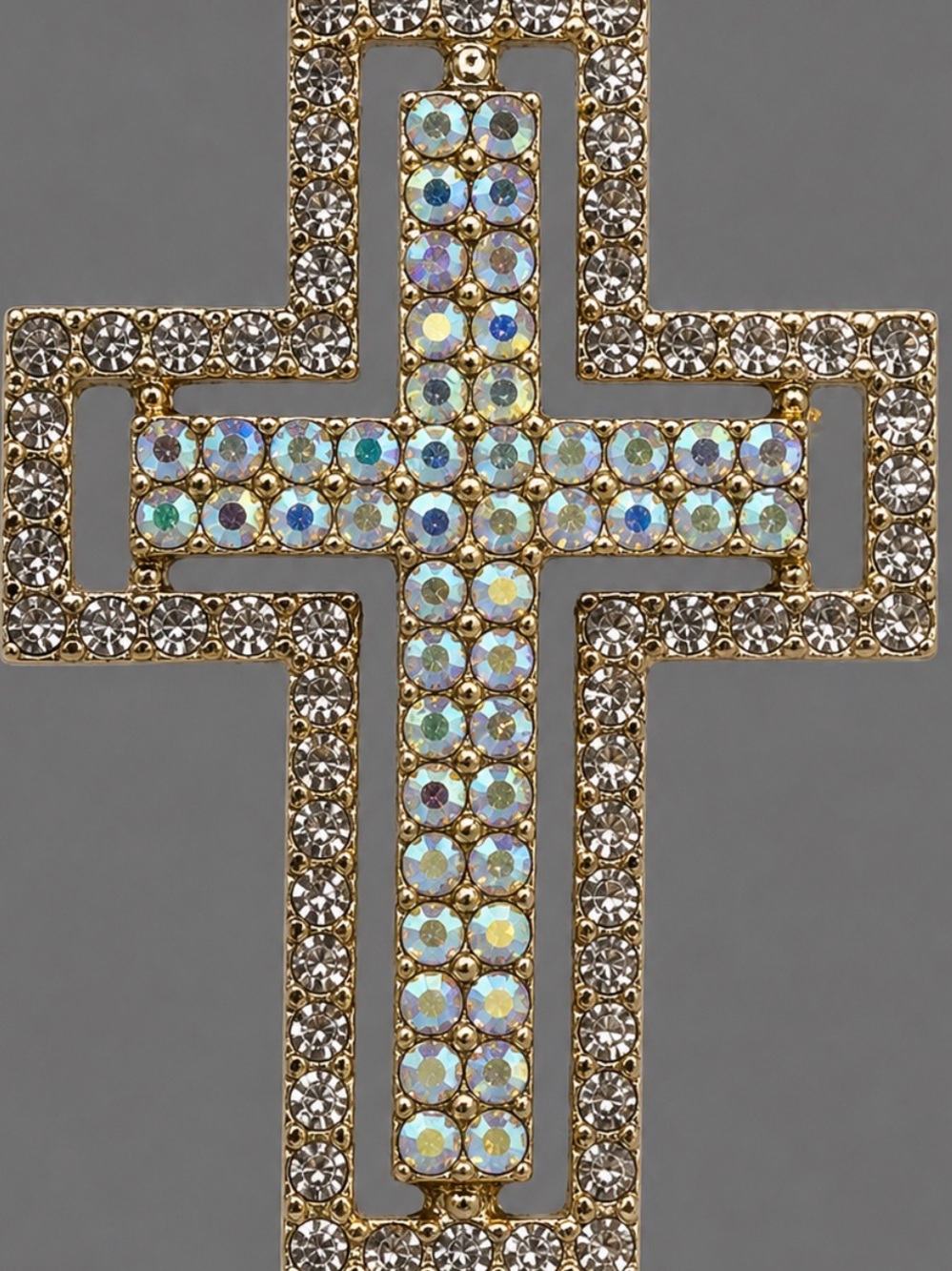 Colorful Rhinestone Cross Keychain - Choose 1 Color - Picture 7 of 7